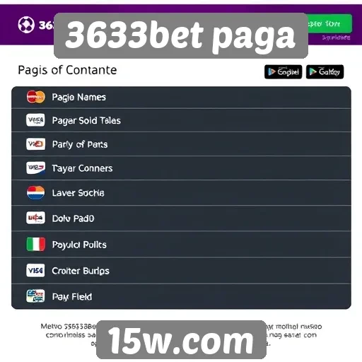 Métodos de pagamento disponíveis no 3633bet paga
